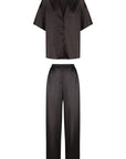 Celine Short Sleeve Pant Set Black