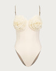 Rose One Piece (Faux Suede Cream/Cream)