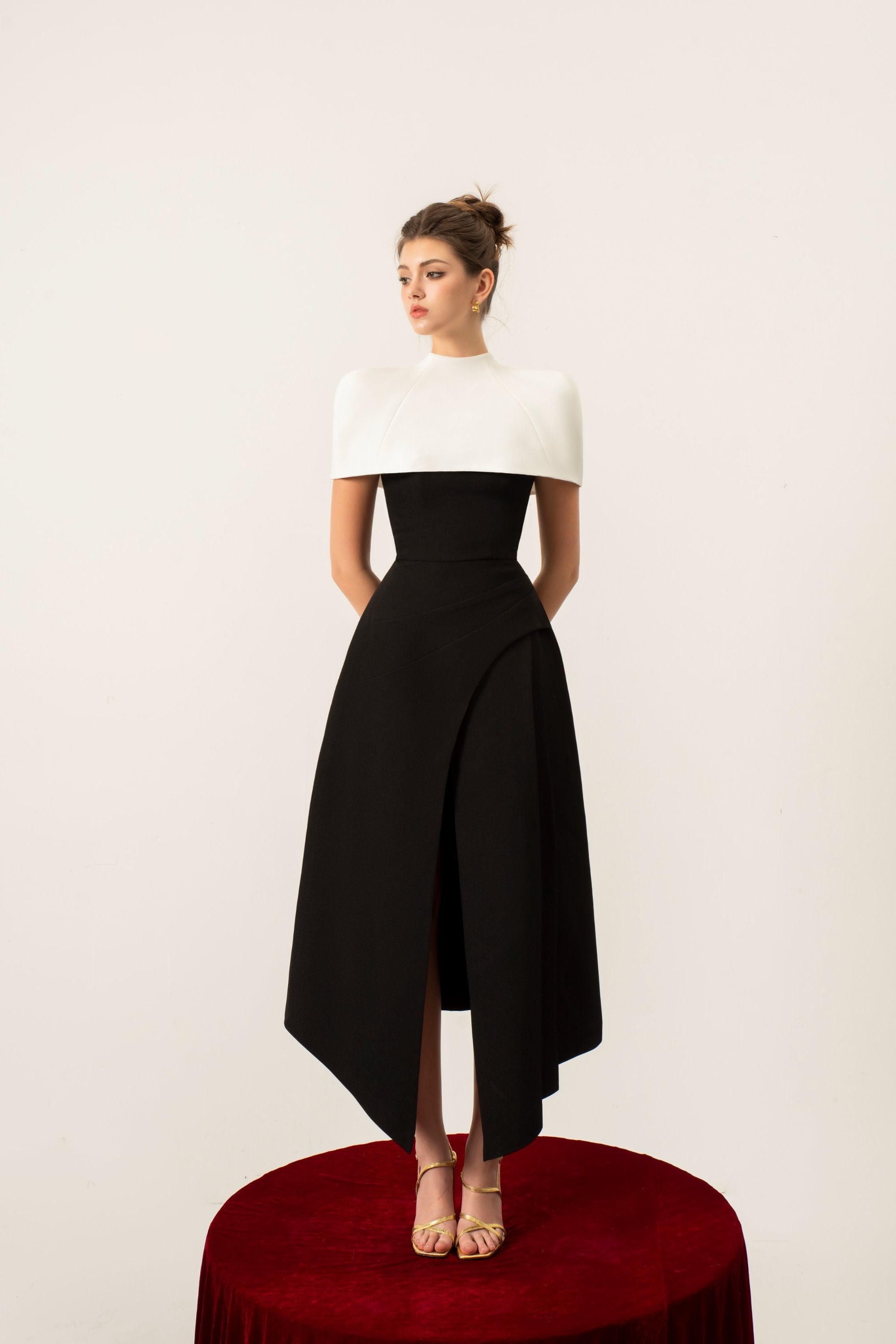 Lucy Cape Midi Dress