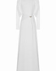 Diva Straight Boat Neck Knitted Fabric Maxi Dress - MEAN BLVD