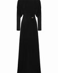 Diva Straight Boat Neck Knitted Fabric Maxi Dress - MEAN BLVD