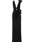 Emory Sheath V-Neck Satin Crepe Floor Length Dress - MEAN BLVD