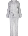 Cassia Light Grey Check Cotton Pj