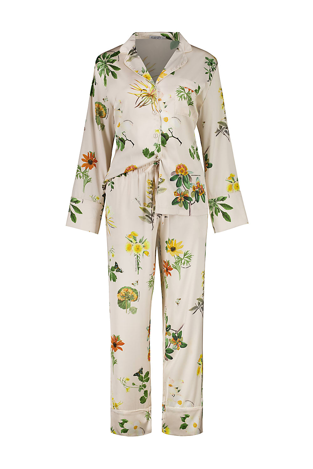 Elle Garden Print Satin Set