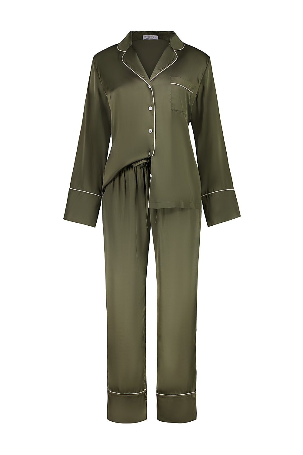 Luella Olive Silky Satin Pj Set