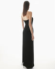 Matania Strapless Back Slit Crepe Floor Length Dress - MEAN BLVD