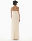 Matania Strapless Back Slit Crepe Floor Length Dress - MEAN BLVD