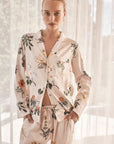 Elle Garden Print Satin Set